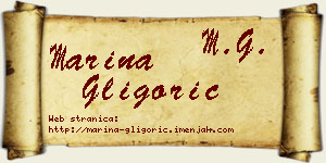 Marina Gligorić vizit kartica